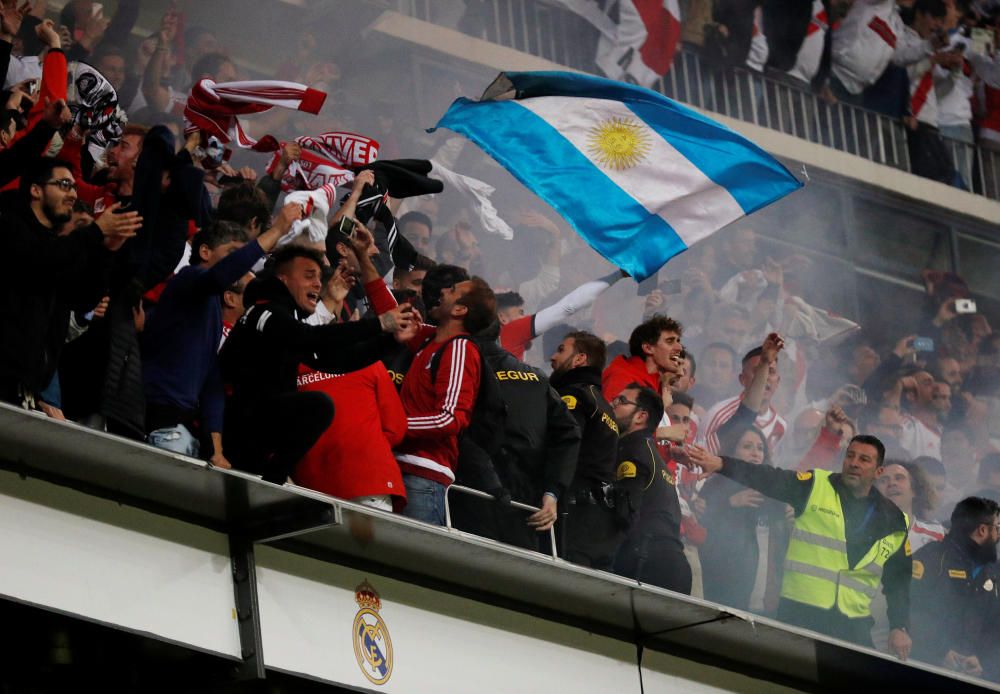 La afición de River celebra su victoria