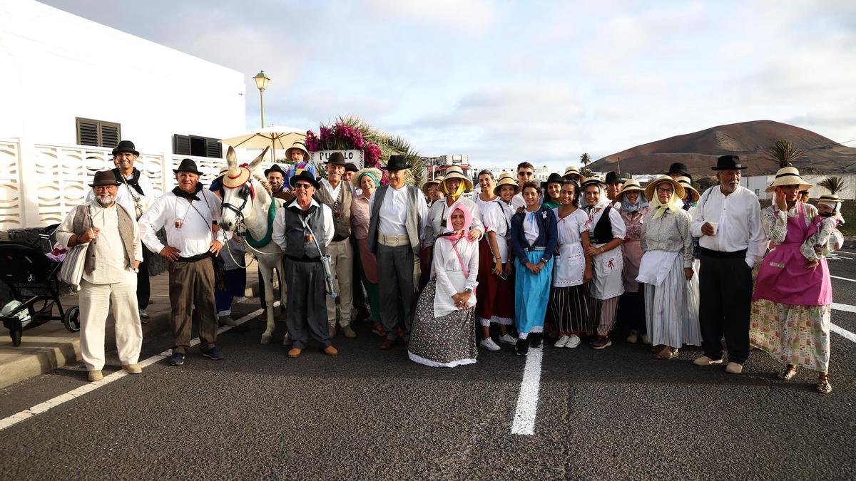 Romeros del municipoi de Tías en Mancha Blanca el pasado sábado.