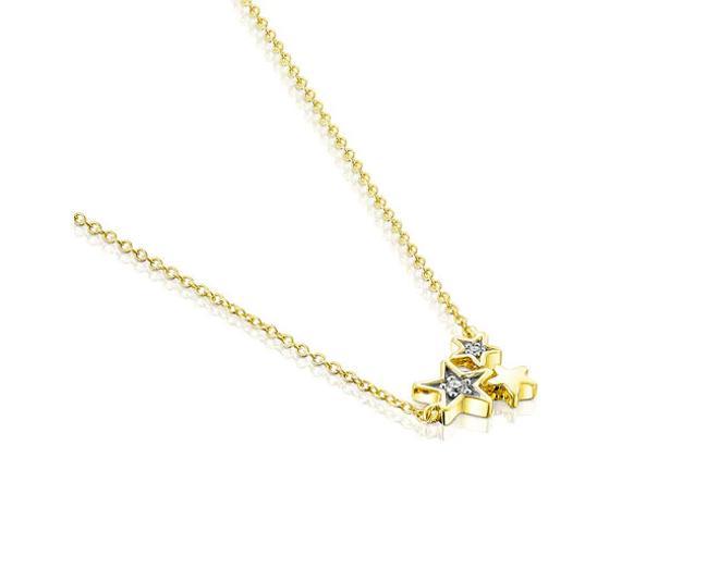 Collar de oro y diamantes de la colección Teddy Bear Stars, que garantiza la trazabilidad de las joyas, de Tous