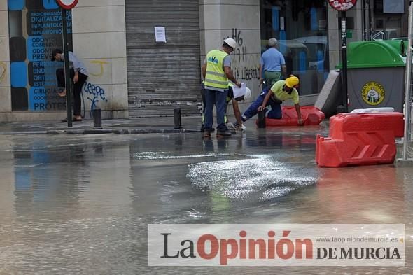 Inundación en el centro de Murcia