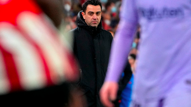 Xavi, en San Mamés.