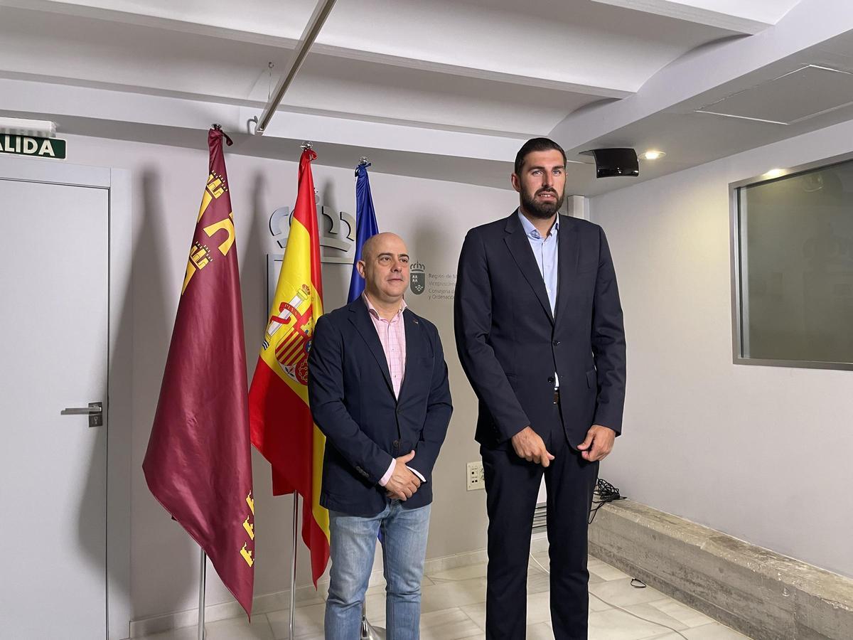 José Ángel Antelo y Ricardo Villalba, este martes en Murcia.