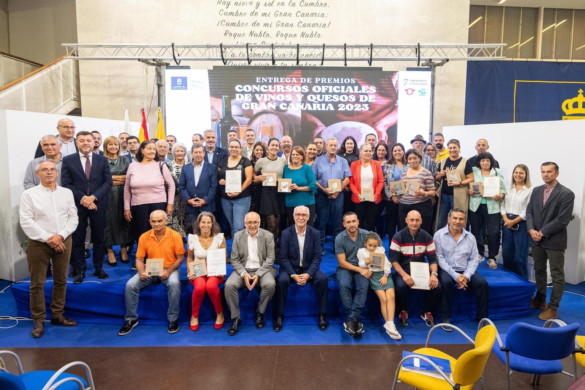 Entrega de premios de los concursos oficiales de queso y vino de 2023