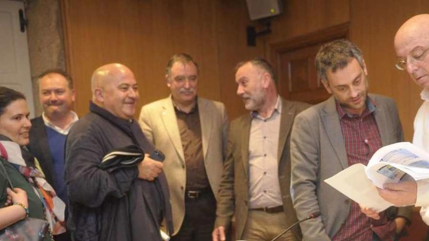 Alcaldes de A Coruña y el área metropolitana, en un encuentro en el pazo de Mariñán.