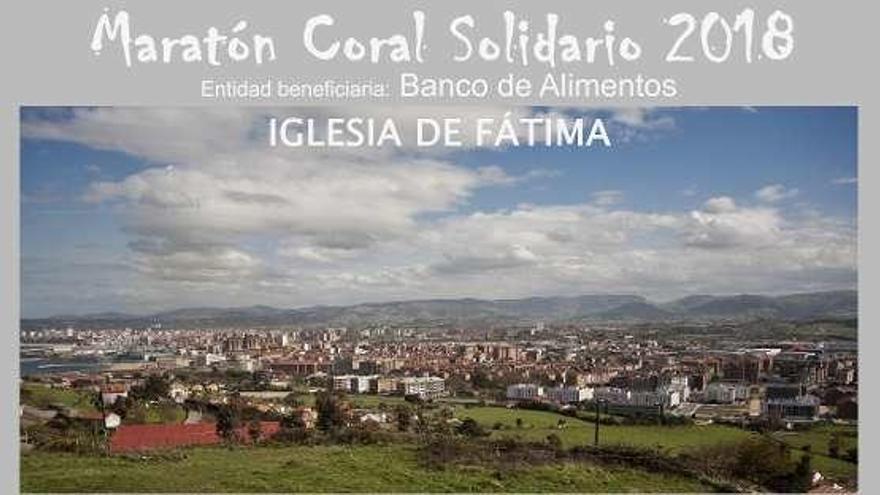 Cartel del maratón coral solidario de mañana.