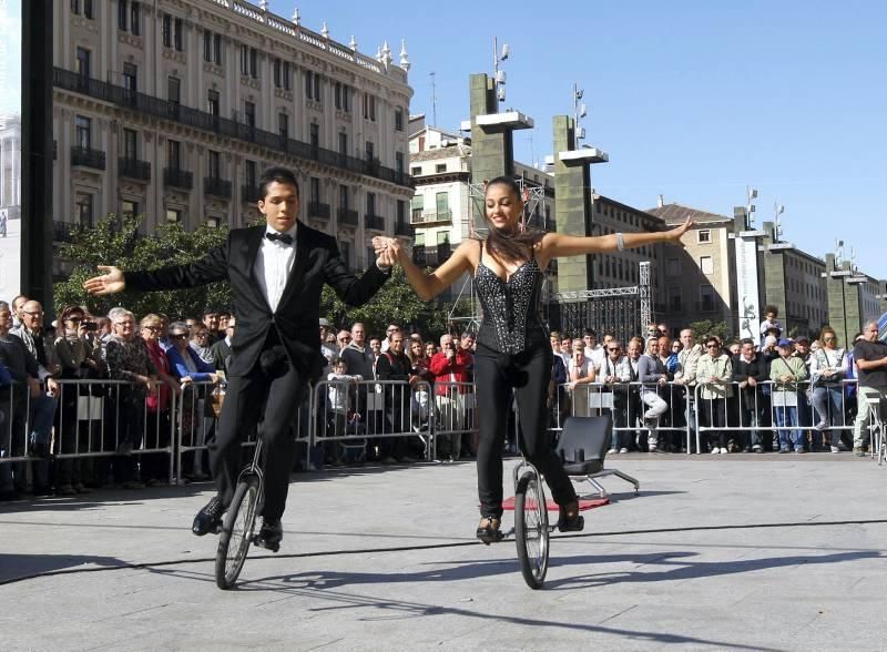 Presentación del Circo Italiano en la Plaza del PIlar