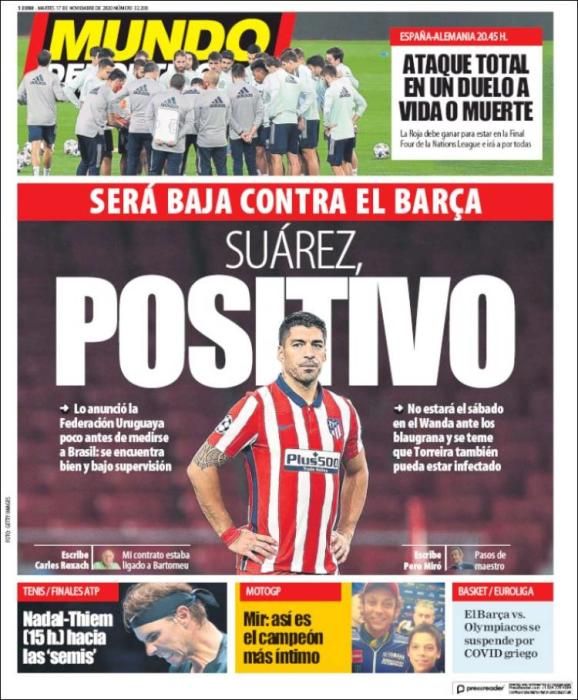 Portada MUNDO DEPORTIVO martes 17 noviembre 2020