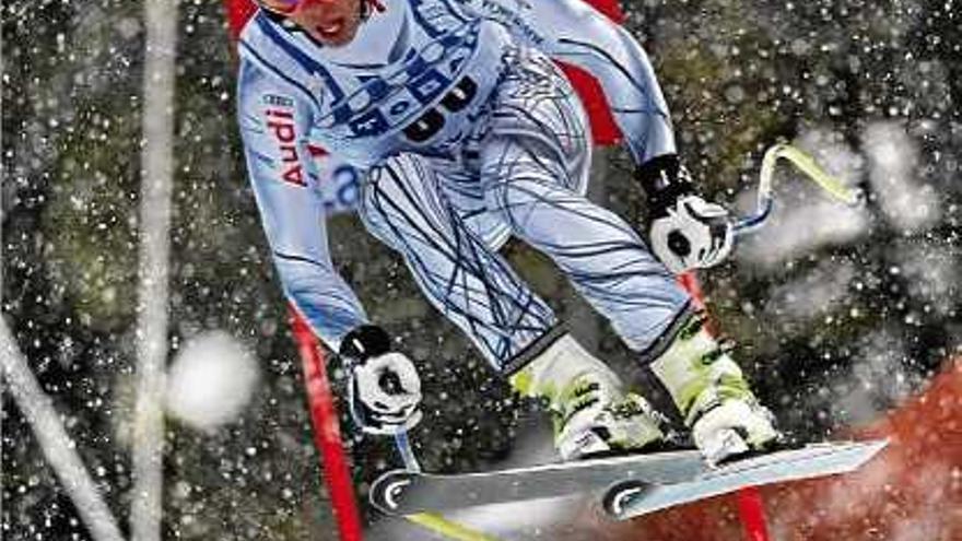 L&#039;esquiador Ferran Terra en una competició recent. A Sotxi repetirà per segon cop en uns Jocs Olímpics.