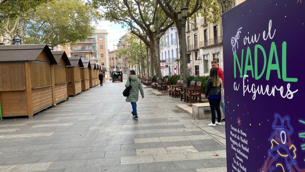 Les casetes del Mercat de Nadal que obrirà el 25 de novembre.