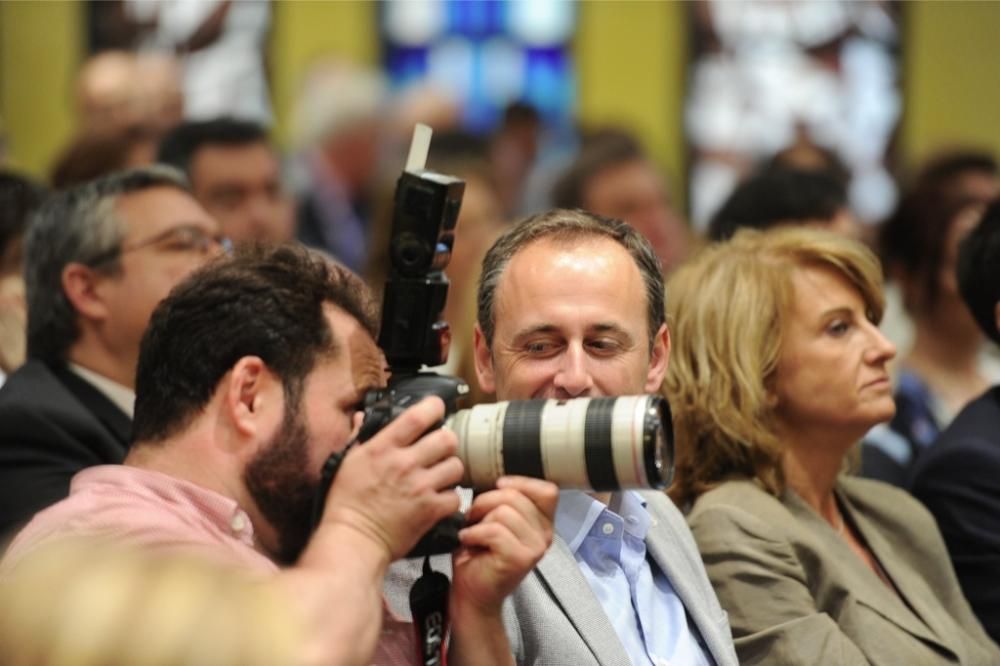 El ministro en funciones De Guindos, en Murcia