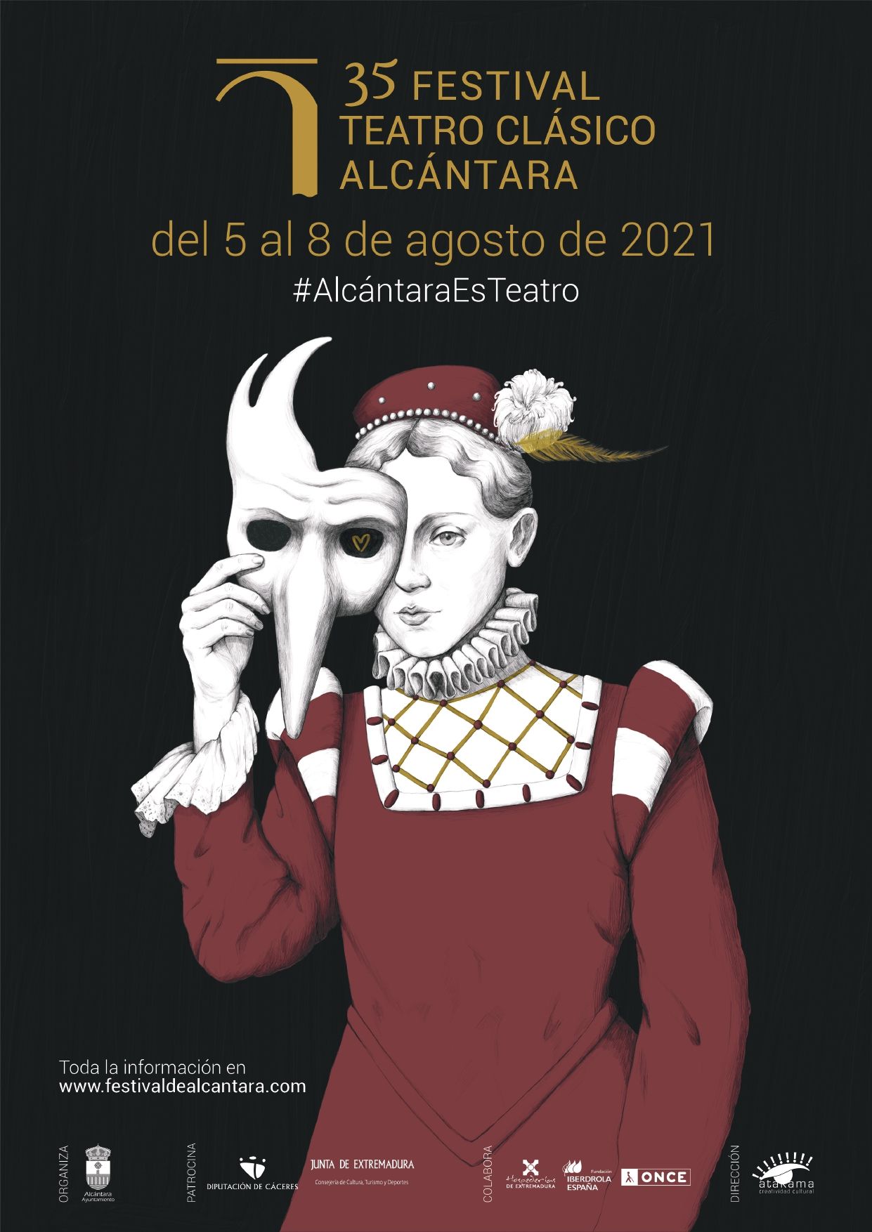 Cartel de la 35 edición del Festival de Teatro Clásico de Alcántara.