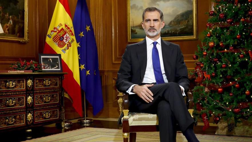 El Rey Felipe VI pronuncia su tradicional discurso de Nochebuena.