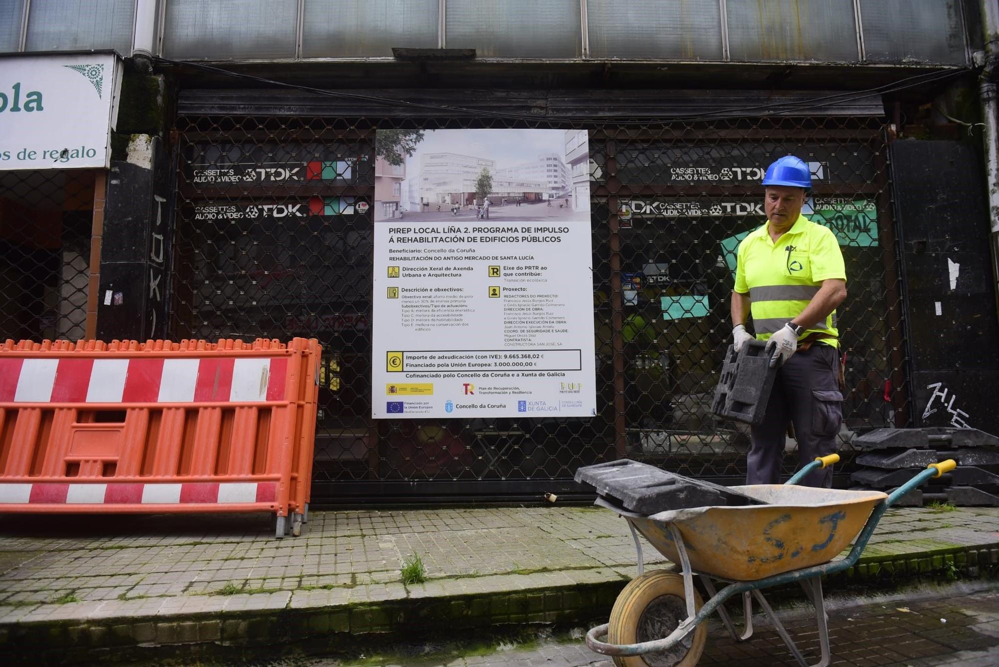 Arranca en A Coruña la obra del nuevo mercado y centro de salud de Santa Lucía