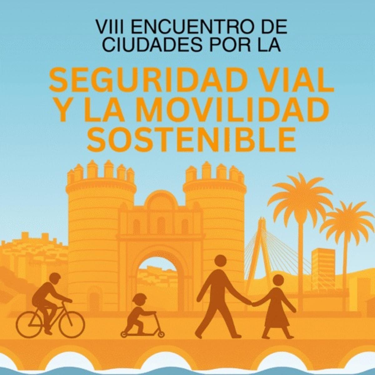 Cartel del VIII Encuentro de Ciudades por la Seguridad Vial y la Movilidad Sostenible.