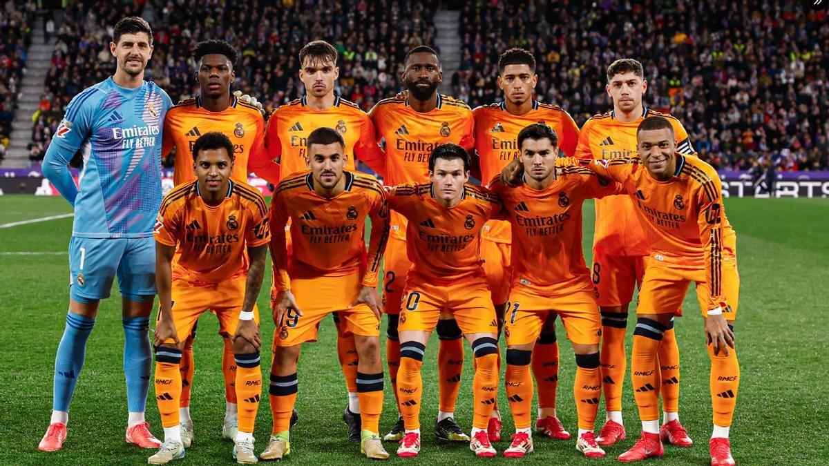 La alineación del Real Madrid ante el Valladolid