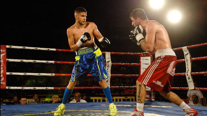 Jerobe &#039;Chocolatito&#039; Santana en uno de sus últimos combates