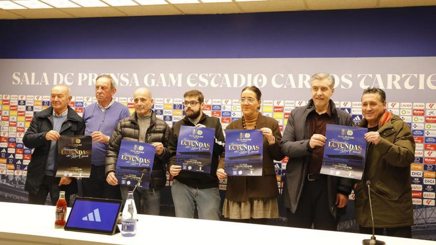 Vili, Vicente, Jaime Campillo, Nacho Suárez, Covadonga Díaz, Martín Peláez y Carlos, en la presentación. | FERNANDO RODRÍGUEZ