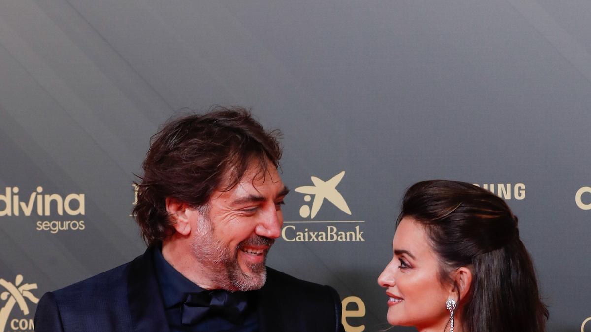 Javier Bardem y Penélope Cruz, juntos, en los Premios Goya 2022