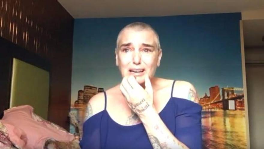 Fotograma del vídeo publicado por la cantante Sinéad O&#039;Connor en su Facebook.