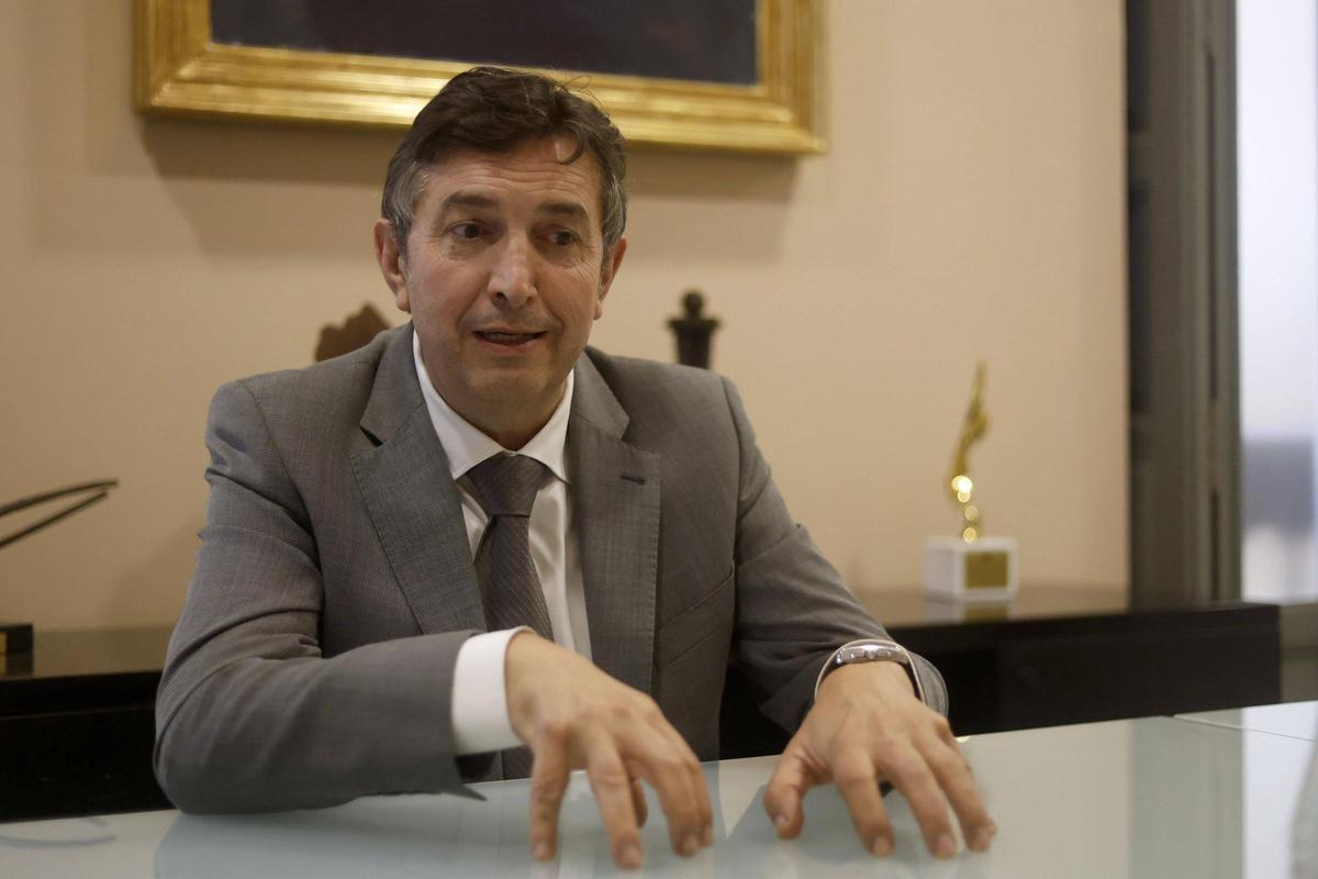 Vicente Lafuente, en un momento de la entrevista