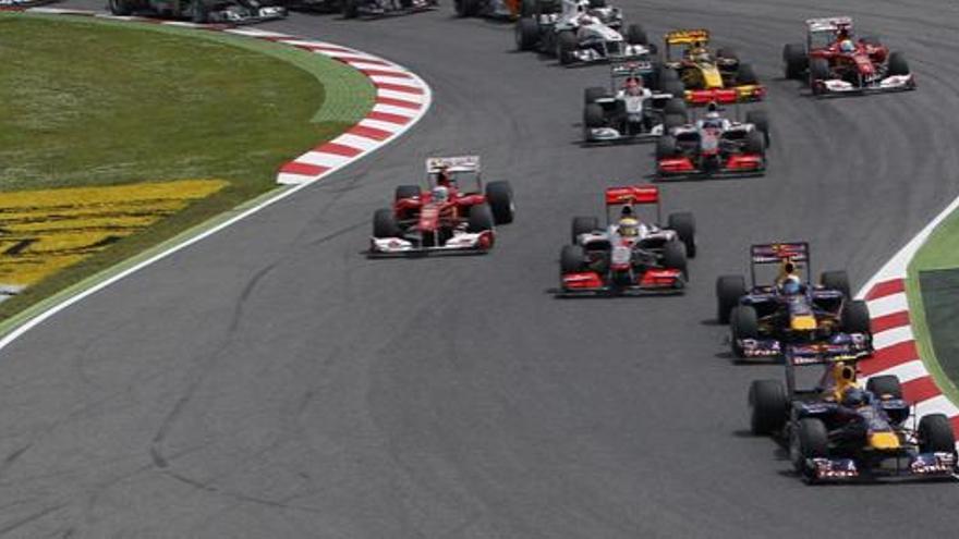 Primeras vueltas del GP de Catalunya 2010