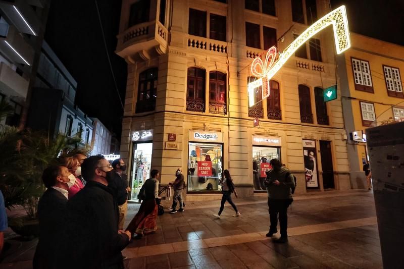 Prueba de la iluminación de Navidad de Santa Cruz