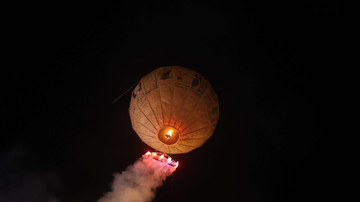Lanzamiento del globo de Betanzos en 2025.