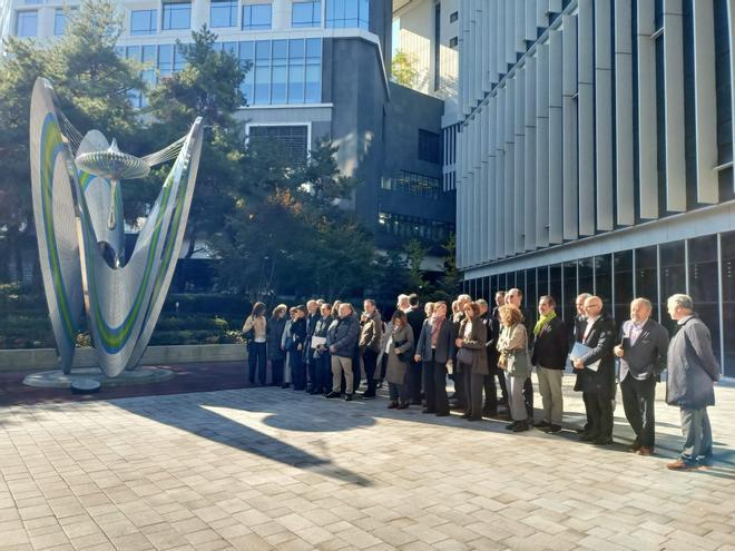 La delegación de empresarios y académicos organizada por FemCat en las instalaciones del Centro para la Economía Creativa y la Innovación de Gyeonggi (GCCEI), en Seúl