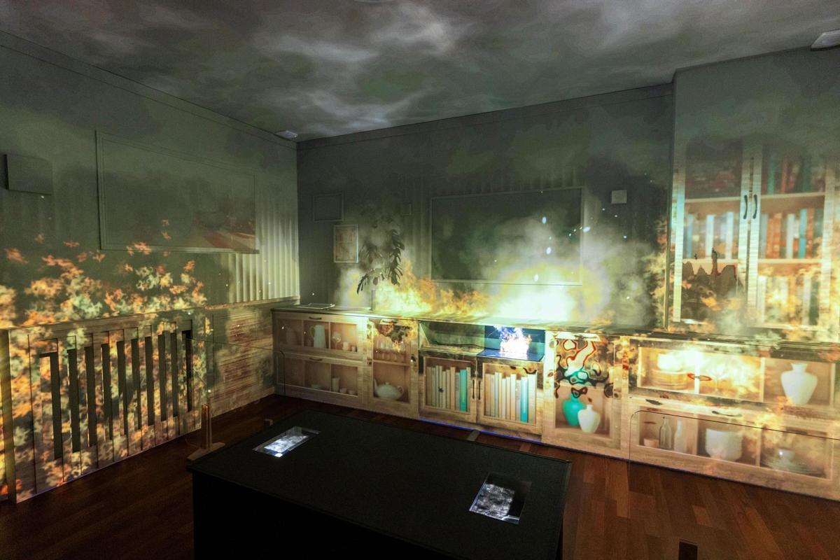 Imagen de la sala inmersiva en el Museo del Fuego de Zaragoza.