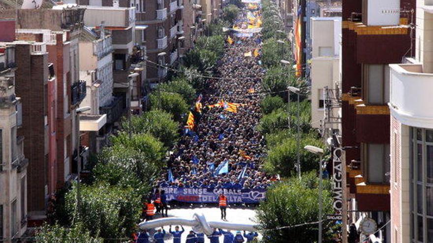 La capçalera de la manifestació.