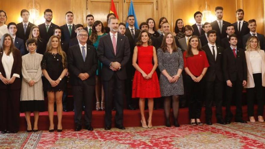 Premios Princesa de Asturias 2018: Los Reyes reciben a los mejores estudiantes de la Universidad de Oviedo