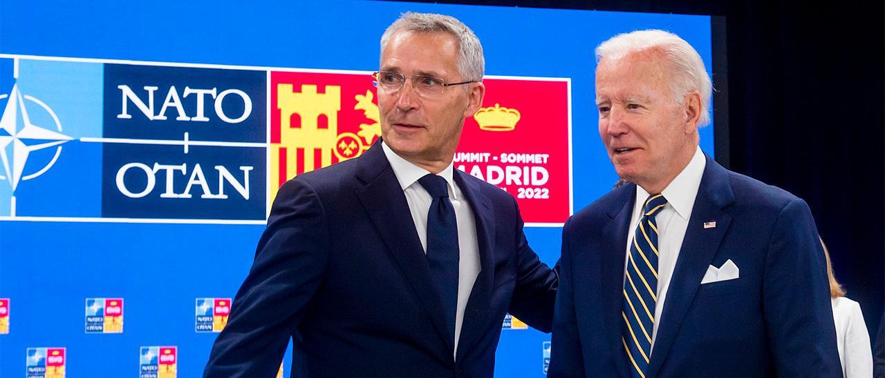 Jens Stoltenberg y Joe Biden, en la cumbre de la OTAN.