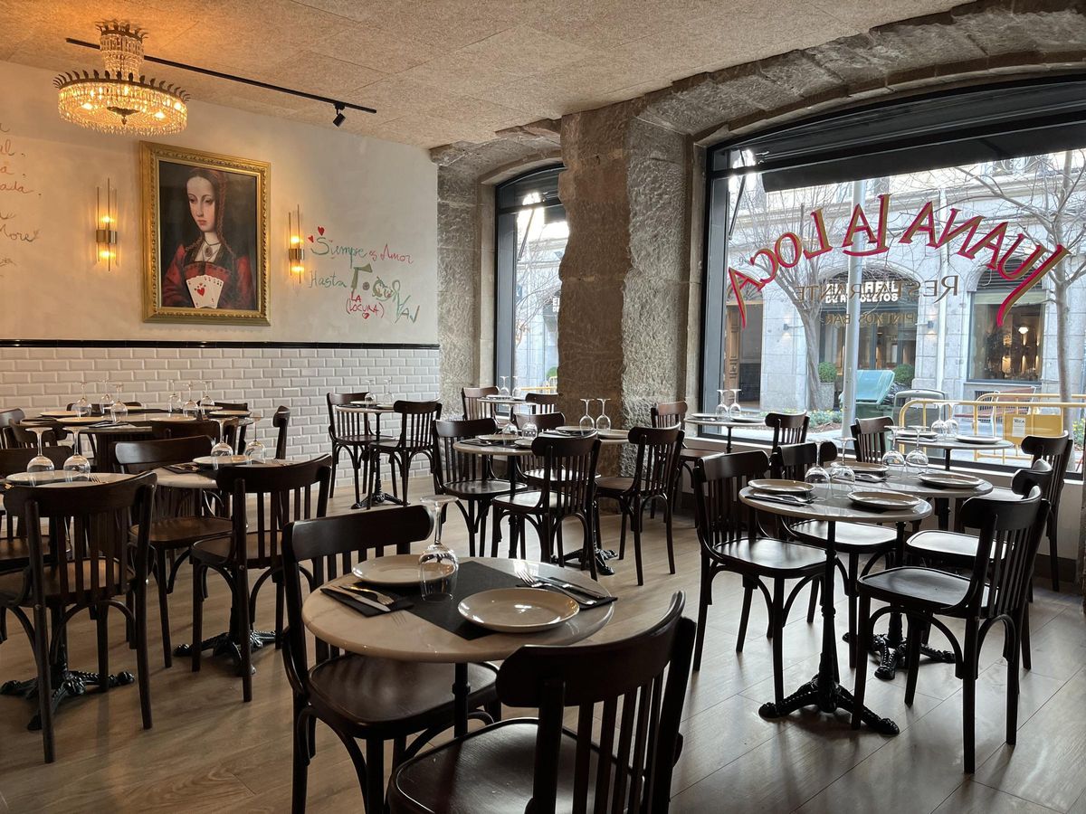 Interior del nuevo local del restaurante Juana La Loca.