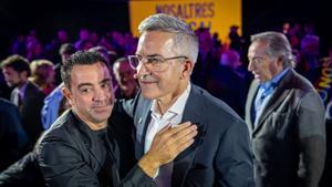 Víctor Font y Xavi Hernández, en el acto de despegue de la precampaña electoral.