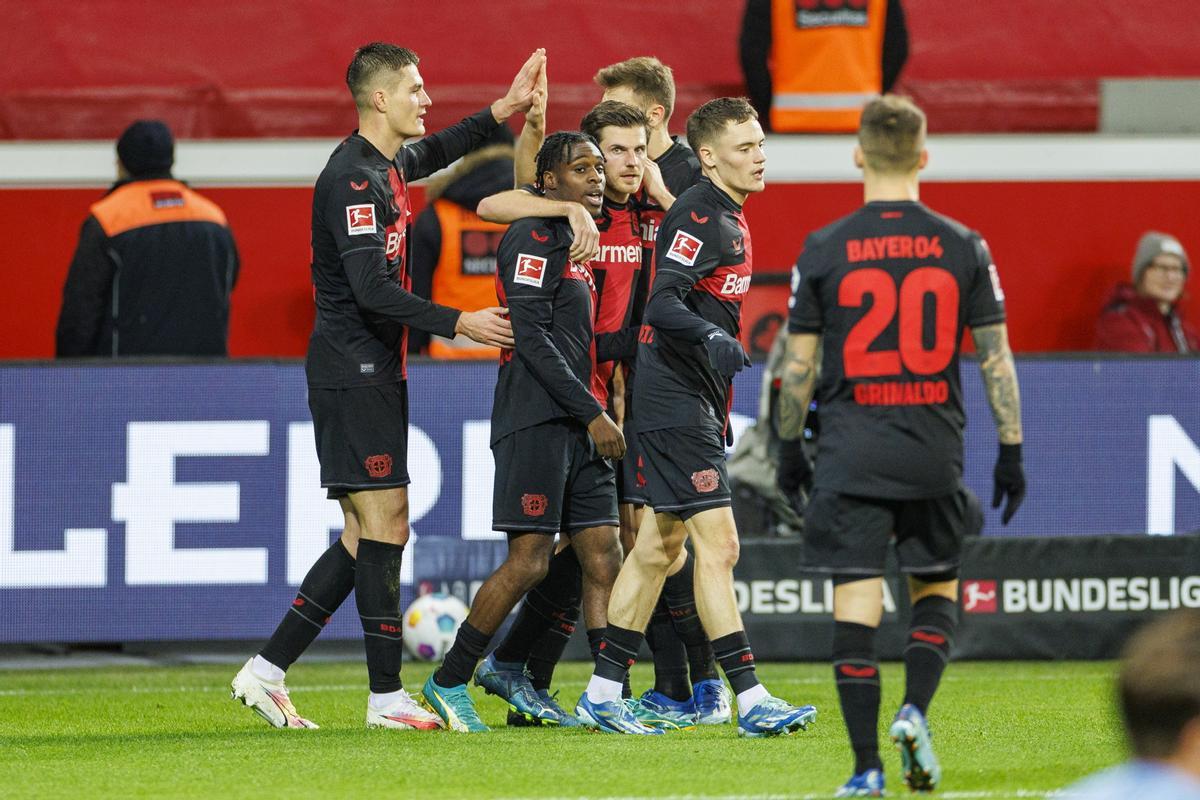 El Bayer 04 Leverkusen, celebrando un gol ante el VfL Bochum