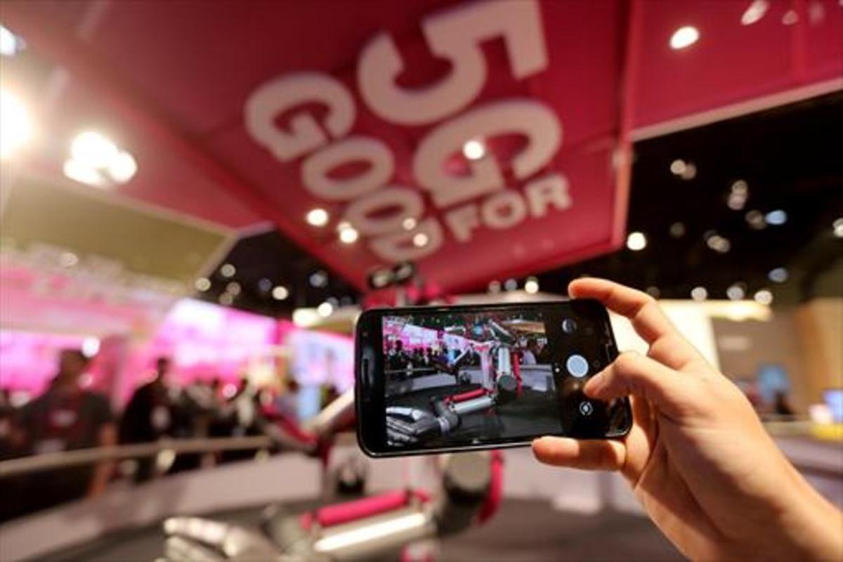 Demostració de 5G al Mobile World Congress.