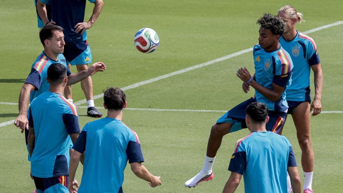 Entrenamiento de la selección española