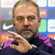 Hansi Flick, durante la rueda de prensa ofrecida tras el entrenamiento del primer equipo del FC Barcelona.