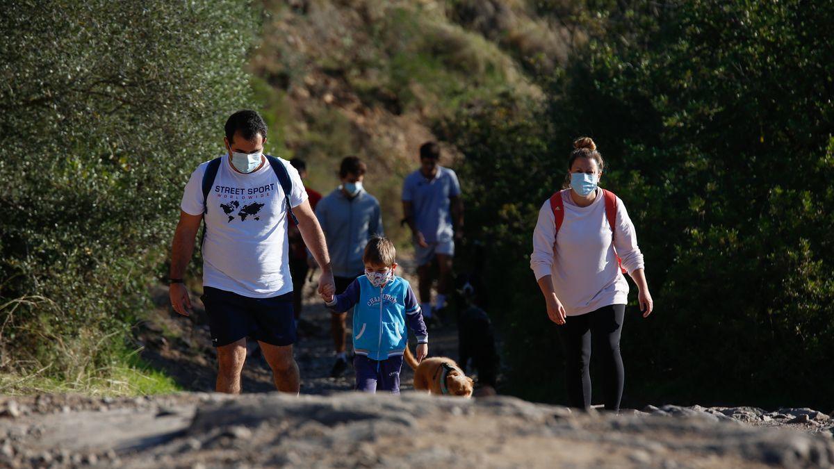 Turistas en la zona norte de Cáceres.