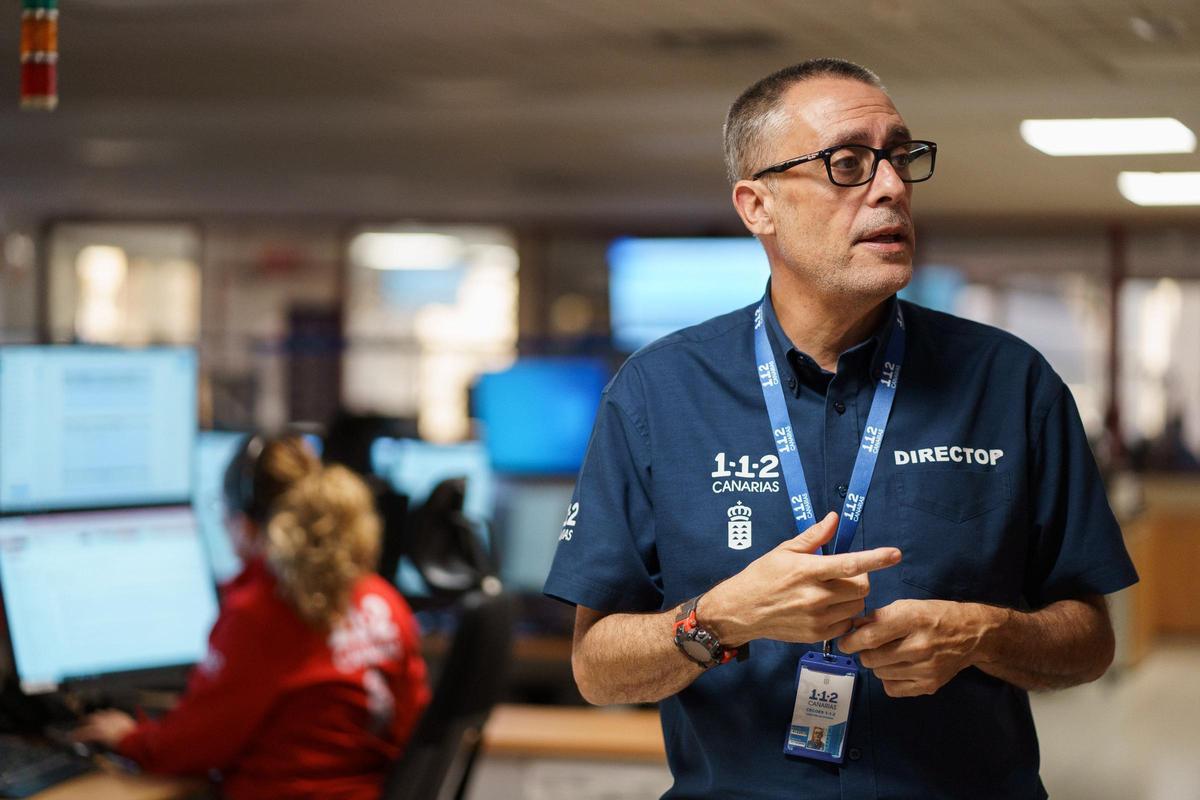 El director del Centro Coordinador de Emergencias y Seguridad (CECOES) 112 en Canarias, Moisés Sánchez