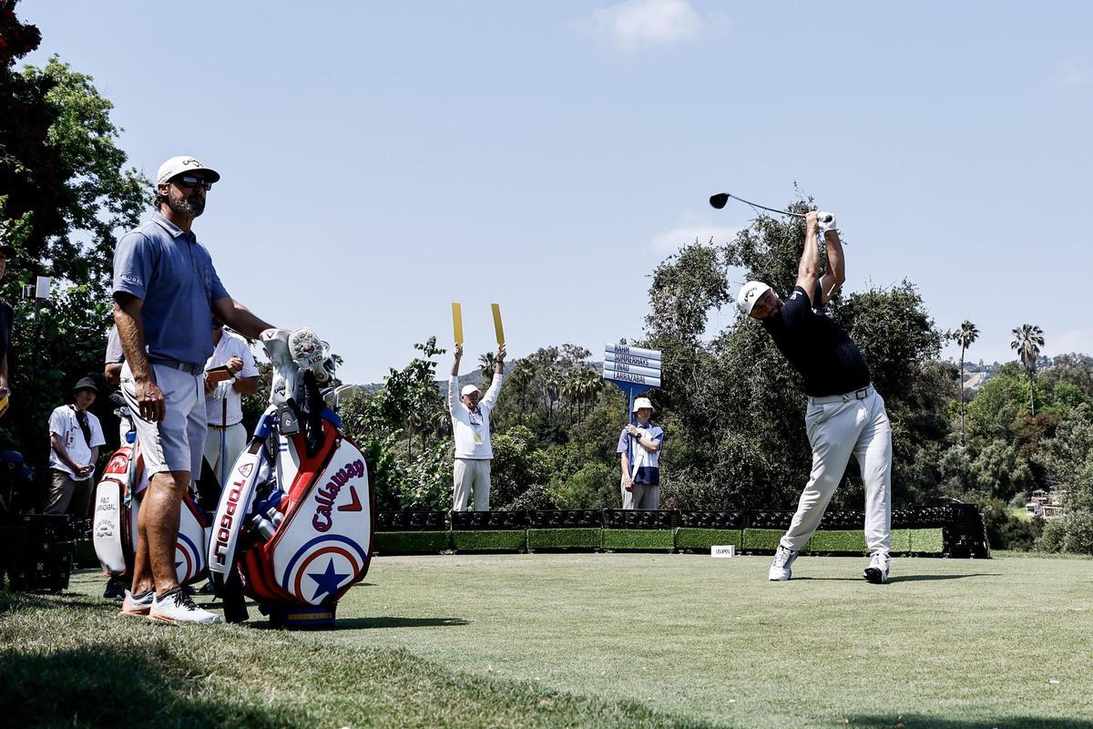 Rahm, durante un entrenamiento en Los Ángeles