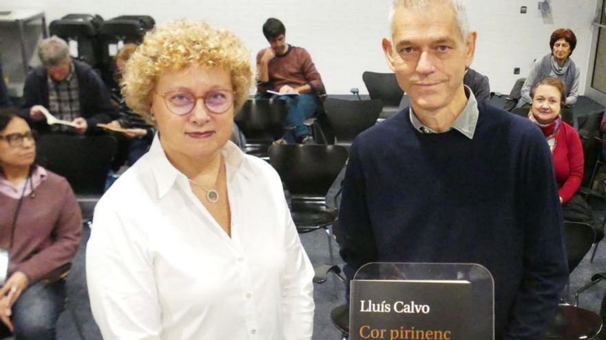 Lourdes Godoy i Lluís Calvo, abans de la presentació.