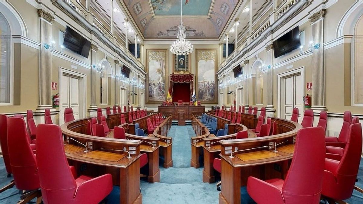 Imagen del interior del Parlamento de Canarias.