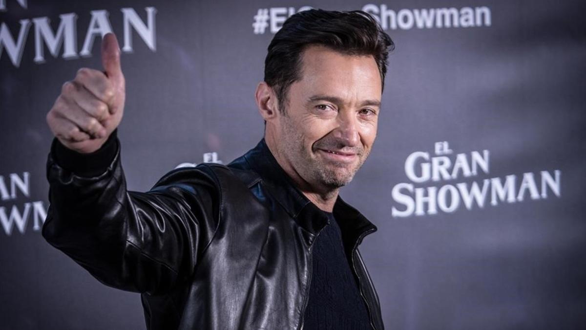 Hugh Jackman, en Madrid, donde ha presentado 'El gran showman'