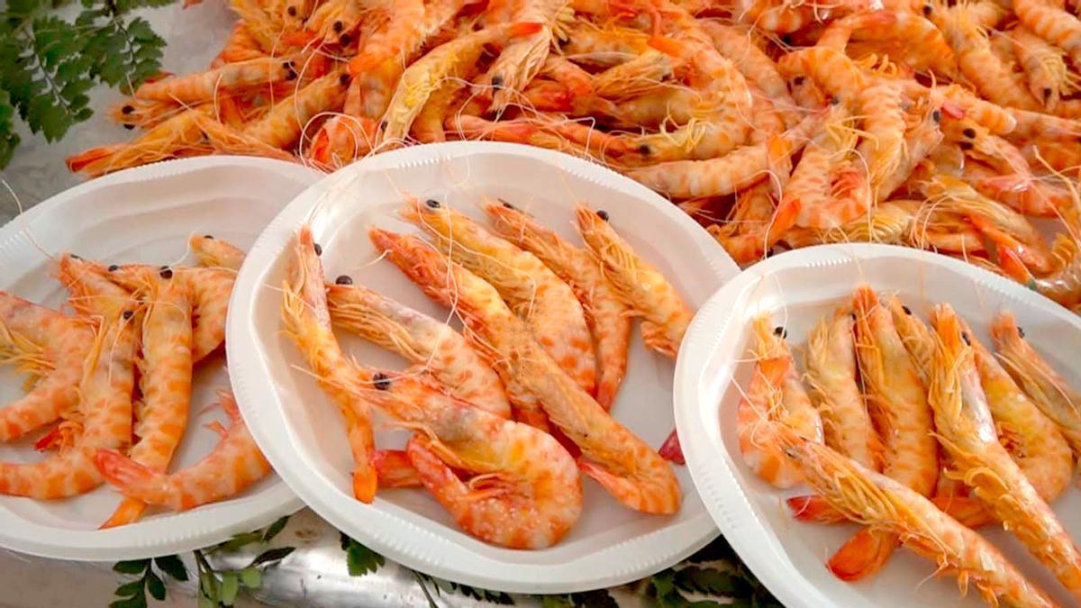 Platos de la Feria de la Gamba del pasado año en Cartaya.