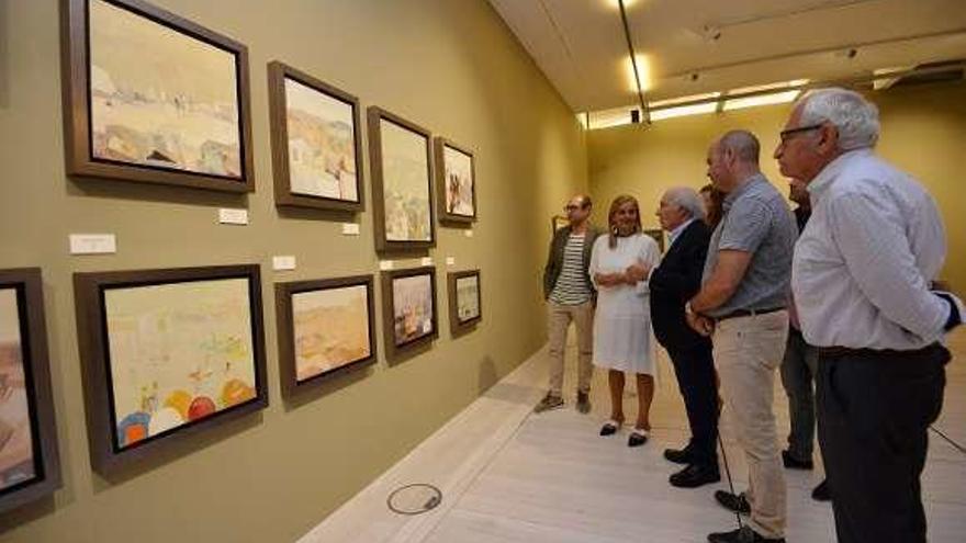 José Solla y Carmela Silva durante la visita a la exposición. // G.S.