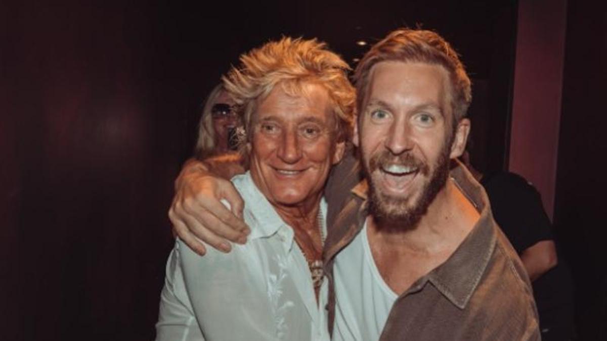 Posteo de Instagram de Calvin Harris junto a Rod Stewart