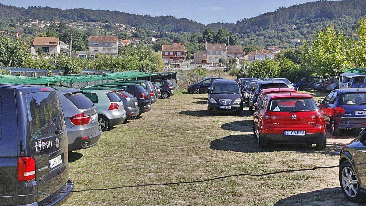 Imagen de un leiraparking en la parroquia de O Hío.