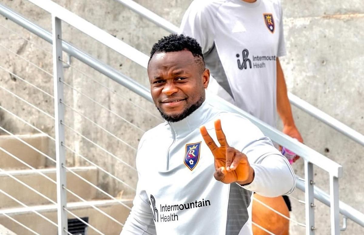 Willy Agada, antes de un entrenamiento con el Real Salt Lake.