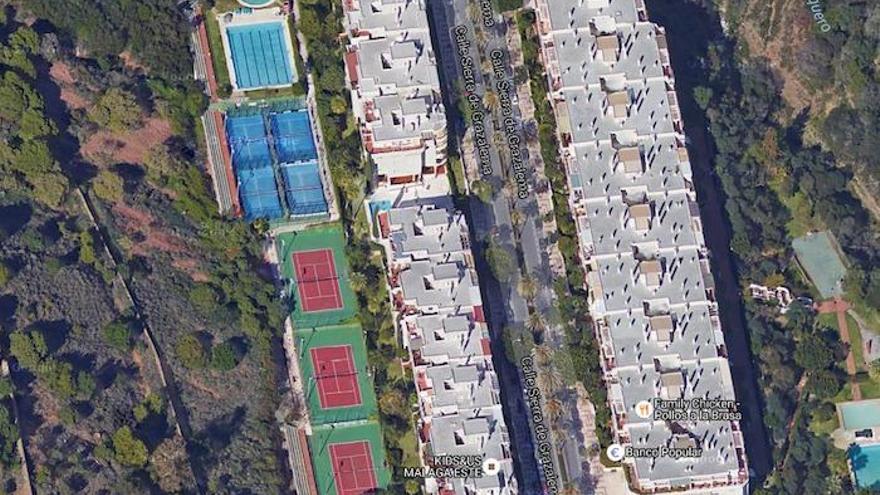 Vista aérea de las instalaciones del centro deportivo Pinos del Limonar